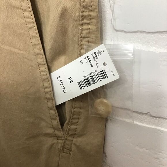 BEIGE Reitmans pedal pusher pants tan crop beige lightweight cotton plus size 22 - Picture 3 of 12